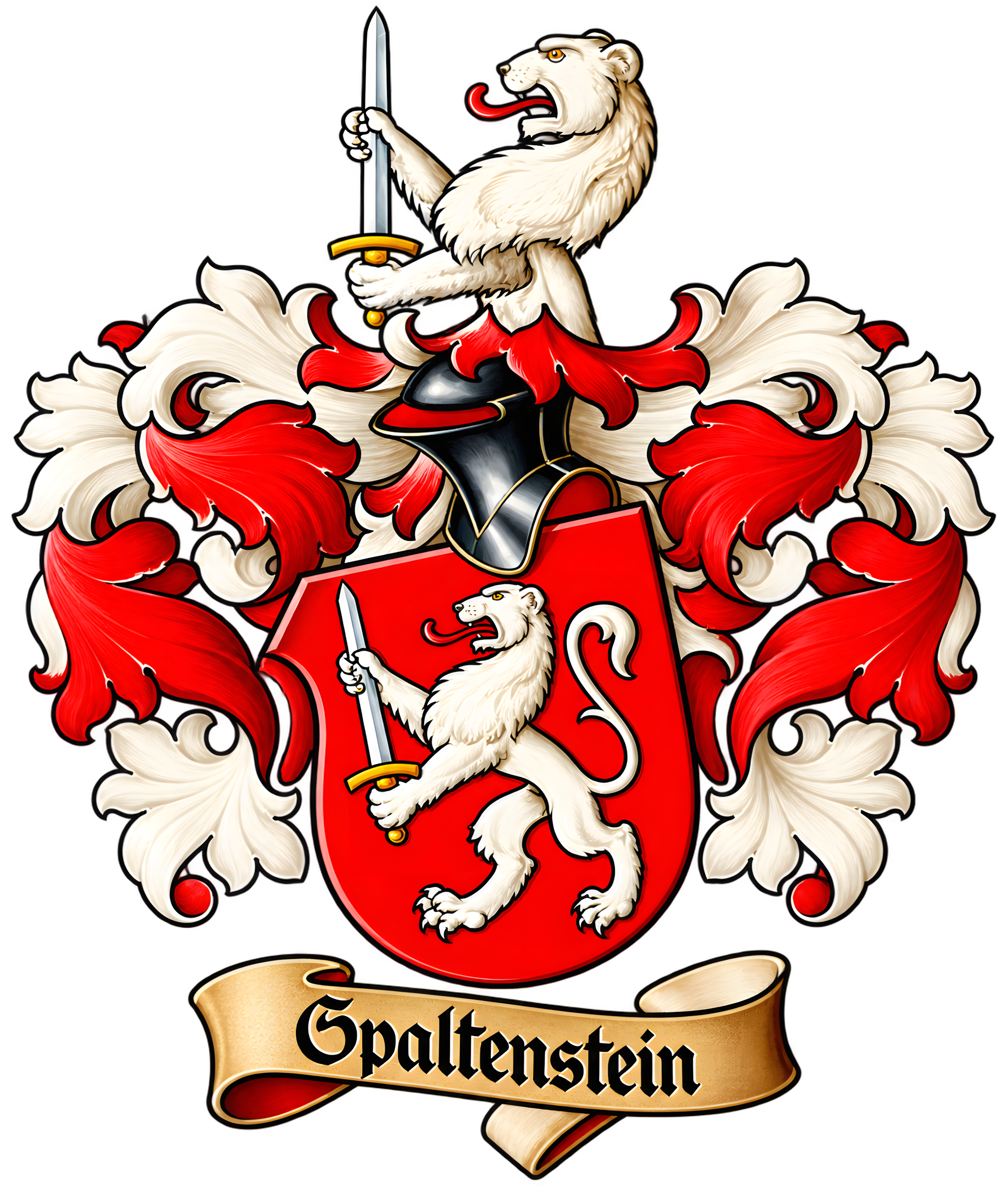 PDF Zuschrift Wappen mit Löwe Spaltenstein